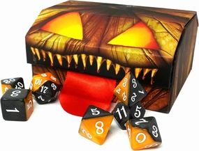 Mimic Dice - 7-Piece Acrylic RPG Dice Set Including a Mimic Tuckbox - Quality, Custom, Magnetic, and Drooling! A Dice Kit for D&D, MTG, and Collectors Alike - Touch If You Dare! Powered by Arcknight