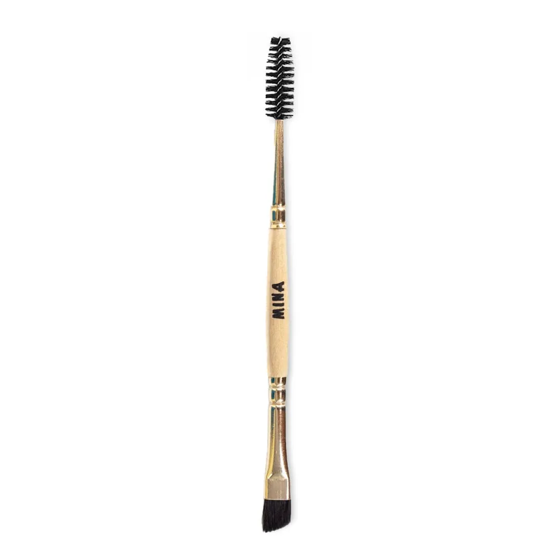 MinaiBrow Medium Brown Natural Brow Coloring Tinting Powder | Smudge Proof Instant Dye Kit with Duo Angled Brush