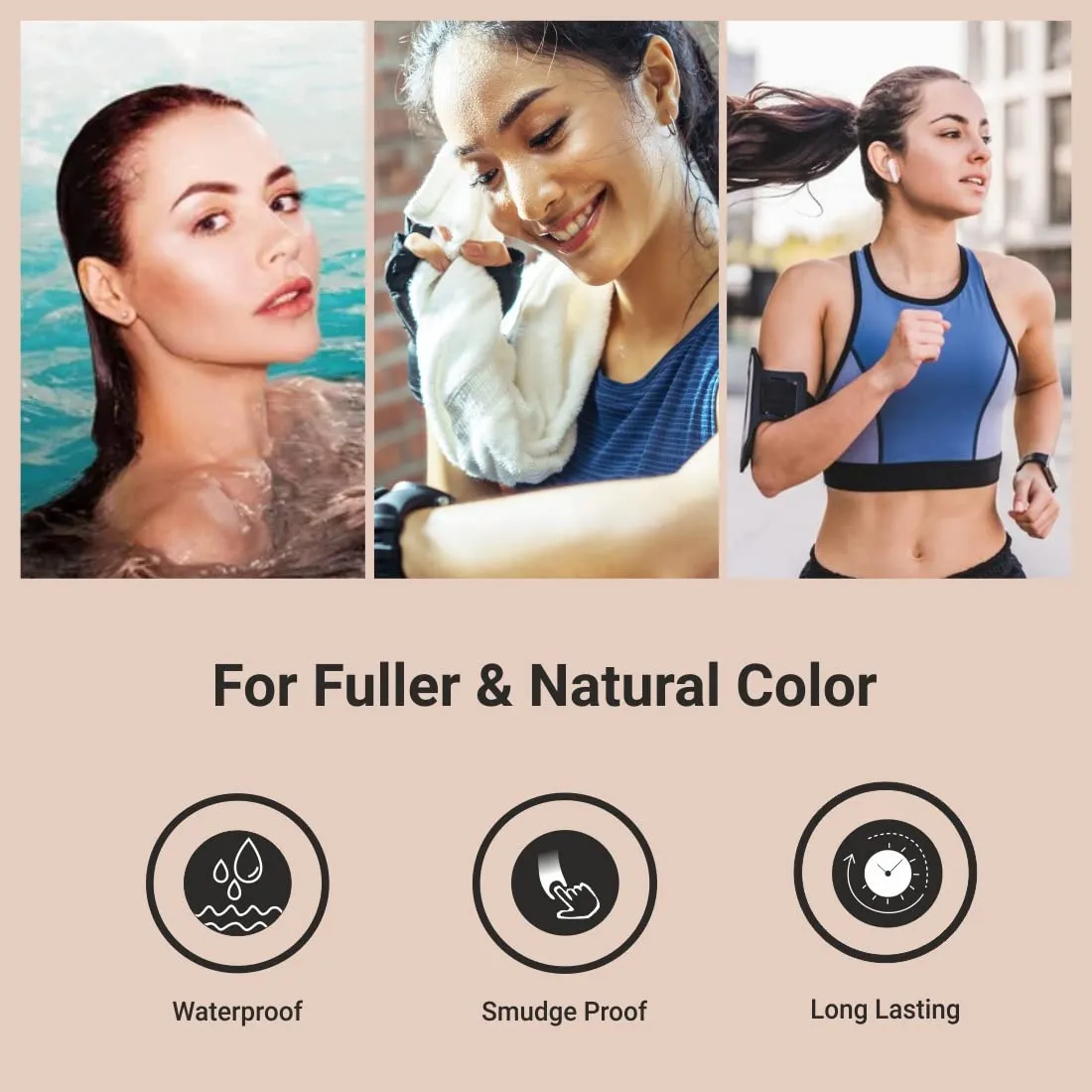 MinaiBrow Medium Brown Natural Brow Coloring Tinting Powder | Smudge Proof Instant Dye Kit with Duo Angled Brush