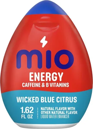 MiO Energy Liquid Flavor Enhancer with Caffeine and B Vitamins - 3 pack brought by Southwind Enterprises (Wicked Blue Citrus)