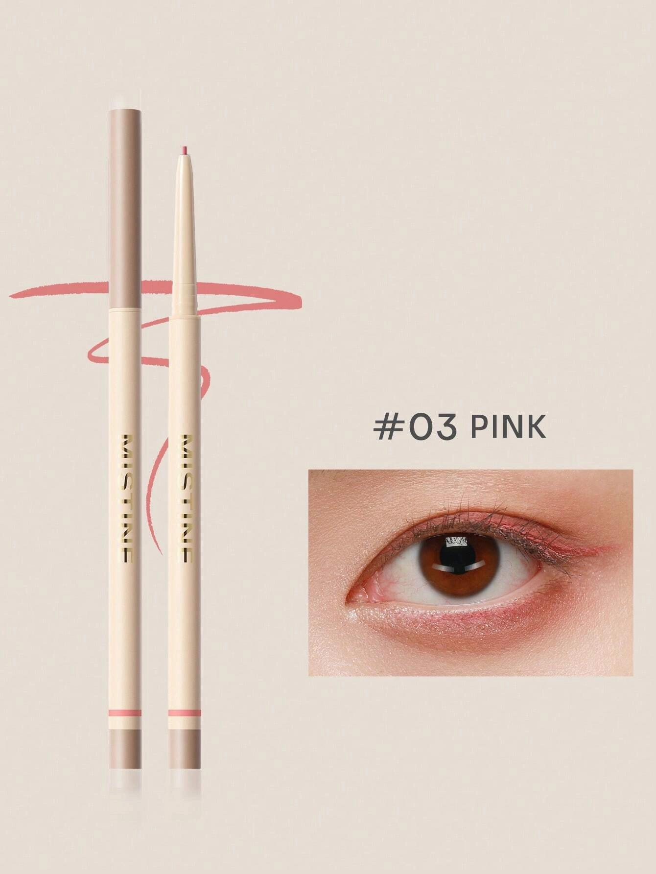 MISTINE Pencil Eyeliner, Super Stay Eye Makeup, Waterproof, Smudgeproof, Longwearing With Ultra-Fine Tip, 0.05g 1 Pack