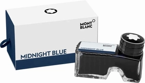 Montblanc Ink Bottle Midnight Blue 109204 – Premium-Quality Refill Ink in Blue-Black for Fountain Pens, Quills, and Calligraphy Pens – 60ml Inkwell