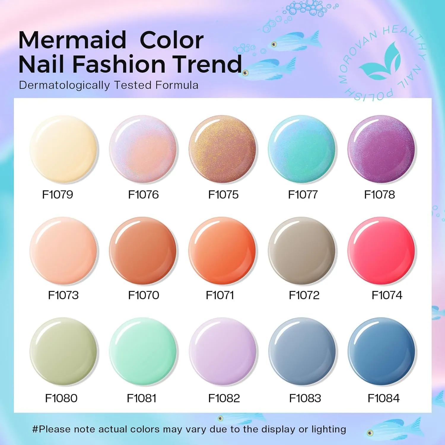 Morovan Pearl Nail Polish Set: Glitter Mermaid Iridescent Polish 2025 Mini Shimmer Pink Green Blue Nude Coral Cream Summer Manicurist nail polish for Women Girls Gift