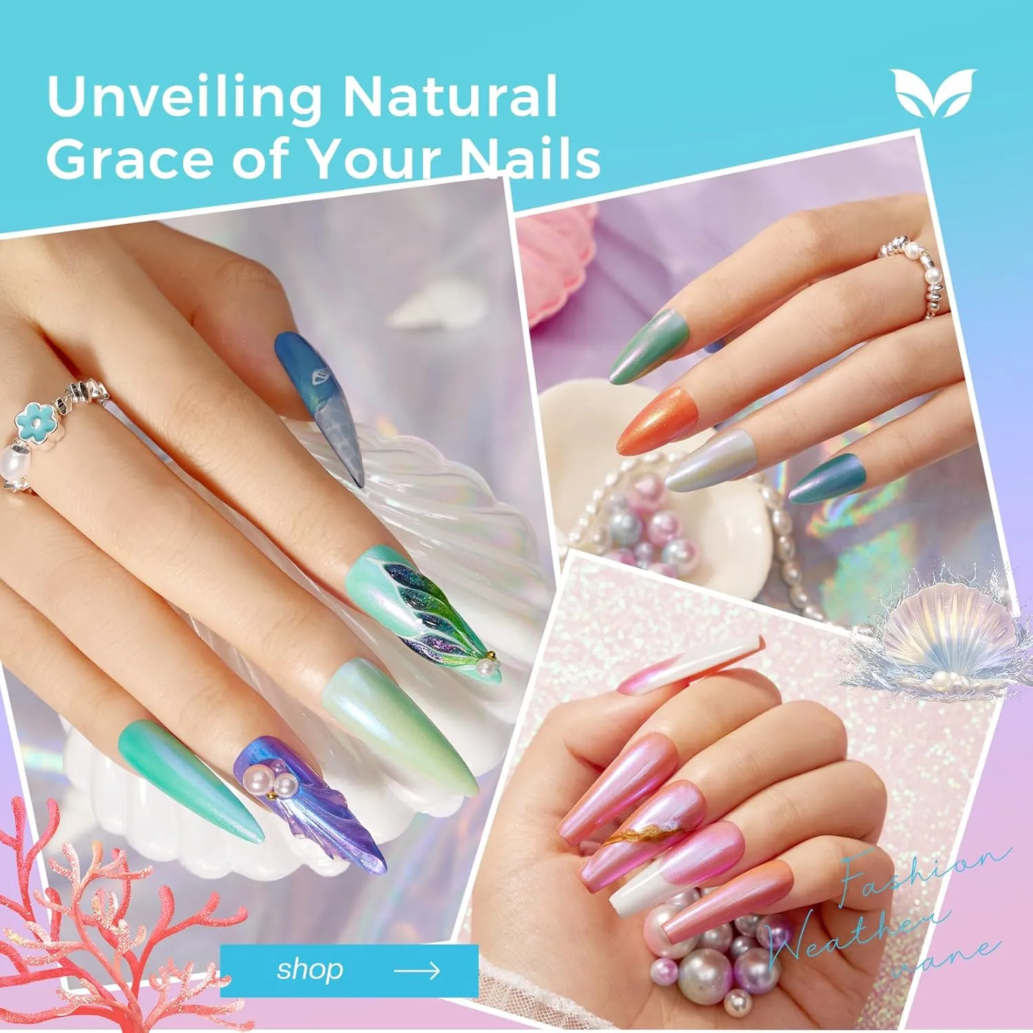 Morovan Pearl Nail Polish Set: Glitter Mermaid Iridescent Polish 2025 Mini Shimmer Pink Green Blue Nude Coral Cream Summer Manicurist nail polish for Women Girls Gift