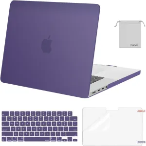 MOSISO Compatible with MacBook Pro 16 inch Case 2025 2024 2023 2022 2021 M4 M3 M2 M1 A3403 A3186 A2991 A2780 A2485 Pro Max, Plastic Hard Shell&Keyboard Cover&Screen Film&Storage Bag, Imperial Purple