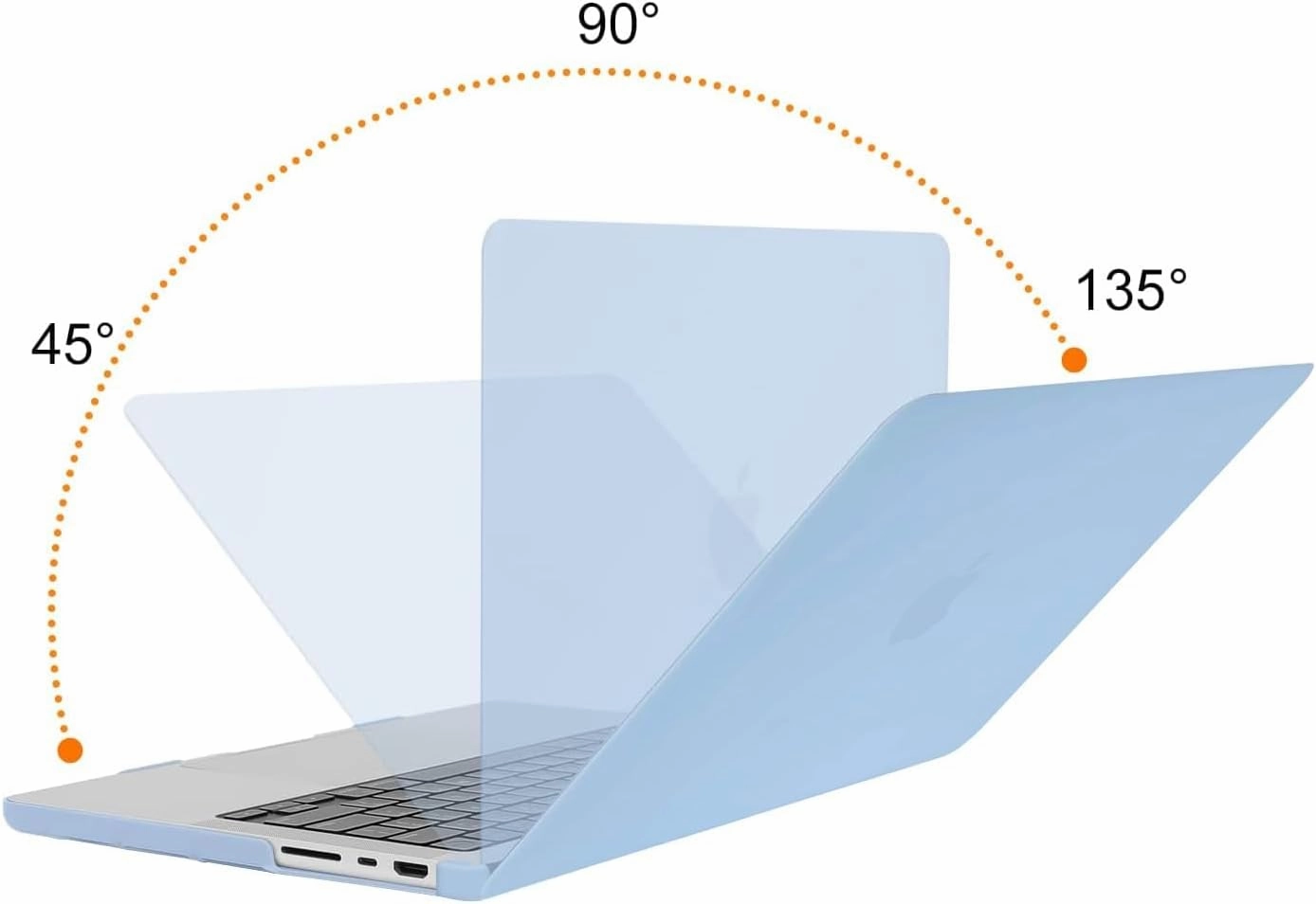 MOSISO Compatible with MacBook Pro 14 inch Case 2025 2024 2023 2022 2021 M4 M3 M2 M1 A3112 A3185 A3401 A2918 A2992 A2779 A2442, Plastic Hard Shell&Keyboard Cover&Screen Film&Pouch, Airy Blue