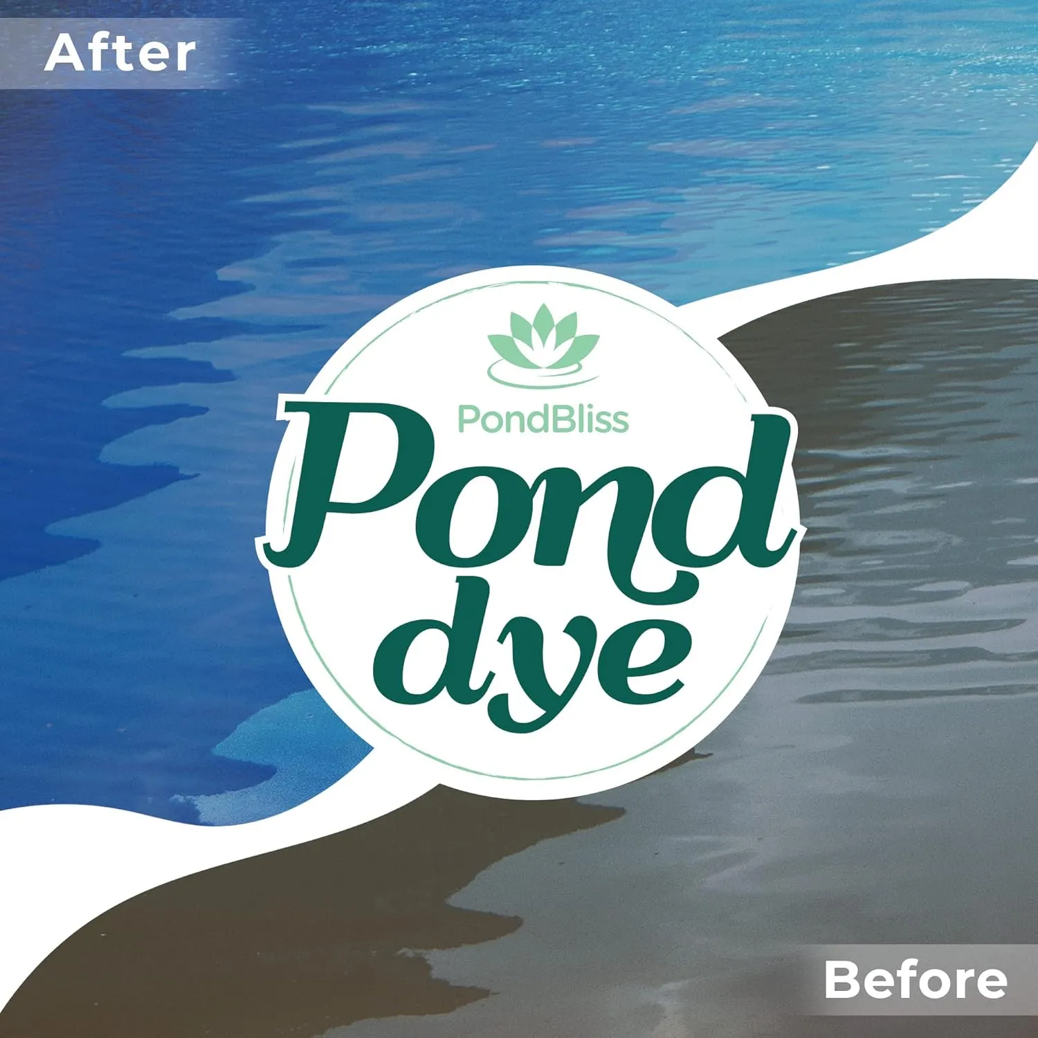 Mountain Blue Pond Dye, Fish Safe 1 Acre Concentrate for Koi, Ornamental and Livestock Ponds - 1 Quart Liquid Dye (32oz)