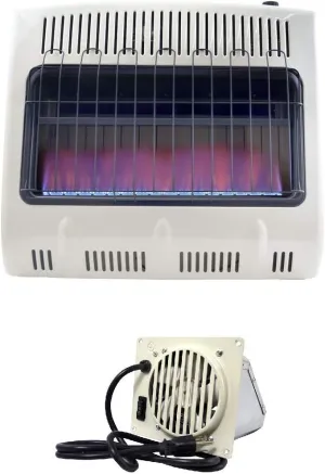 Mr. Heater 30K BTU LP Vent Free Blue Flame Heater with Built In Blower (Liquid Propane)