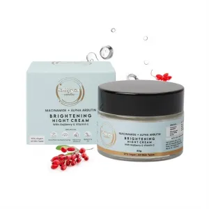 MU DDY WA TER Brightening Night Cream - 15gm | Niacinamide, Alpha Arbutin & Vitamin E | Evens Skin Tone & Smoothens Texture | Non-Sticky| Hydrating Night Cream for Men & Women,