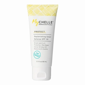 MyCHELLE Dermaceuticals Solar Defense SPF 30 (2.3 Fl Oz) - Moisturizing Reef Safe Sunscreen with Red Algae Extract and Kukui Oil - Travel Size Zinc Sunscreen for Face and Body
