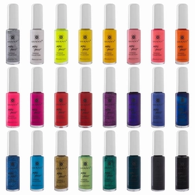 Nail Art Set Nail Polish - Fine Brush For Nail Design - 24 Famous Colors