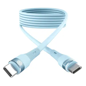 Nillkin USB C to USB C Cable, [Liquid Silicone, 4FT], 60W Type C Fast Charging Cable for iPhone 15/15 Pro/15 Plus/15 Pro Max, Samsung Galaxy S23, iPad Pro 2021, iPad Air 4, MacBook Pro 2020 Blue
