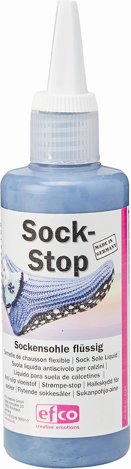 Non Slip 3D Fabric Textile Liquid Paint Sole Grip Protection Anti Slip Blue 100ml
