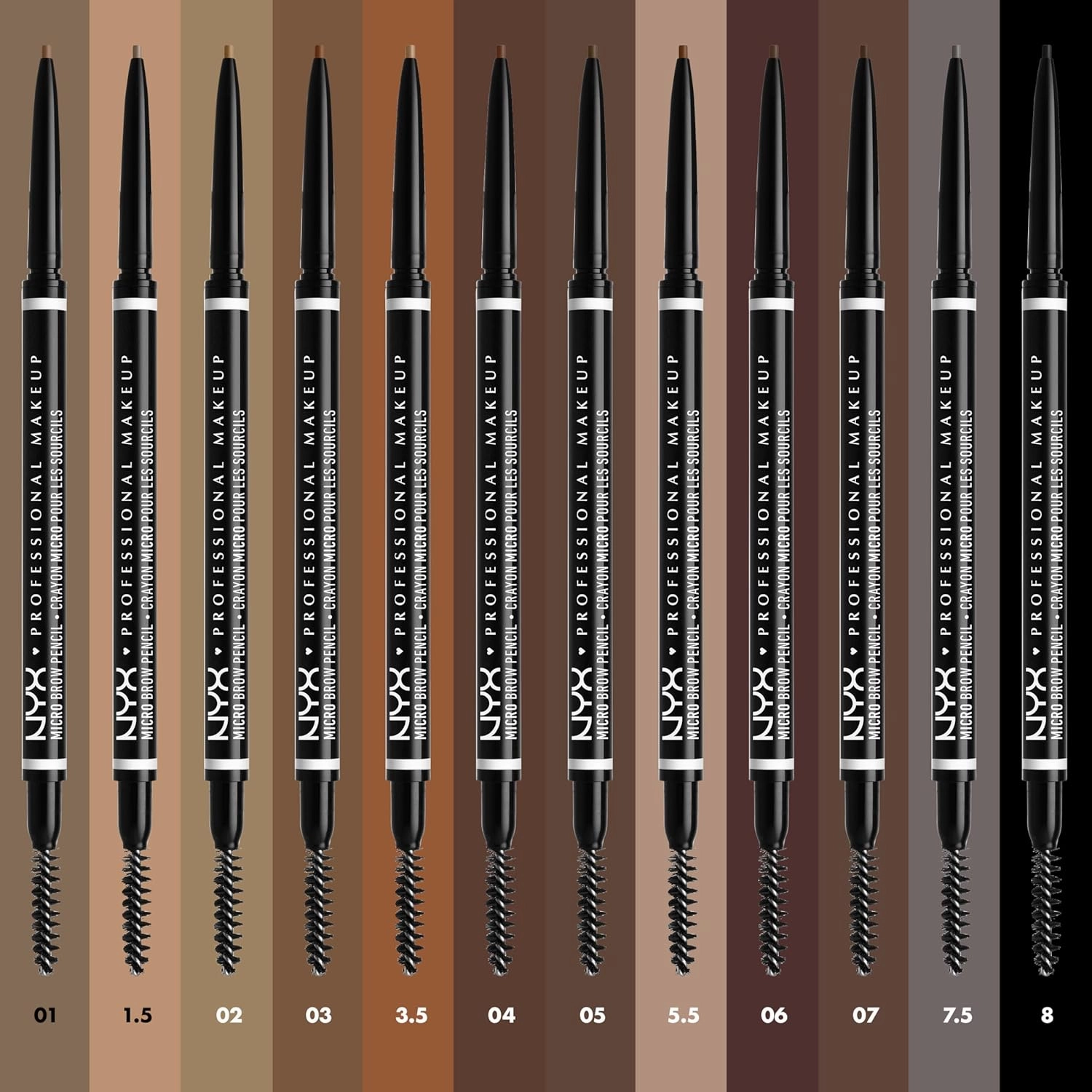 NYX Professional Makeup Eyebrow Pencil, Dual Ended With Mechanical Brow Pencil And Spoolie Brush, Vegan Formula, Micro Brow Pencil, Espresso