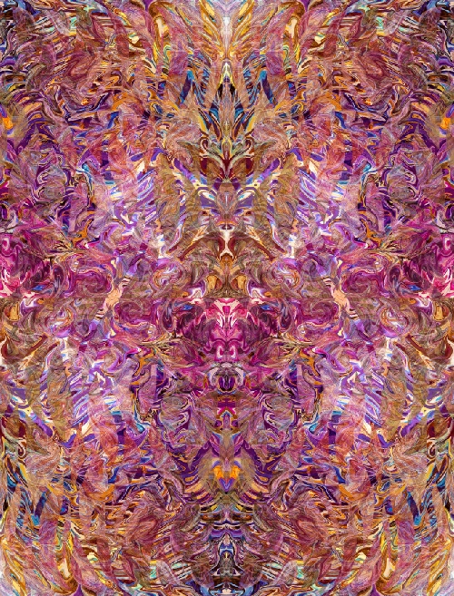 Ochre on fuchsia repeats