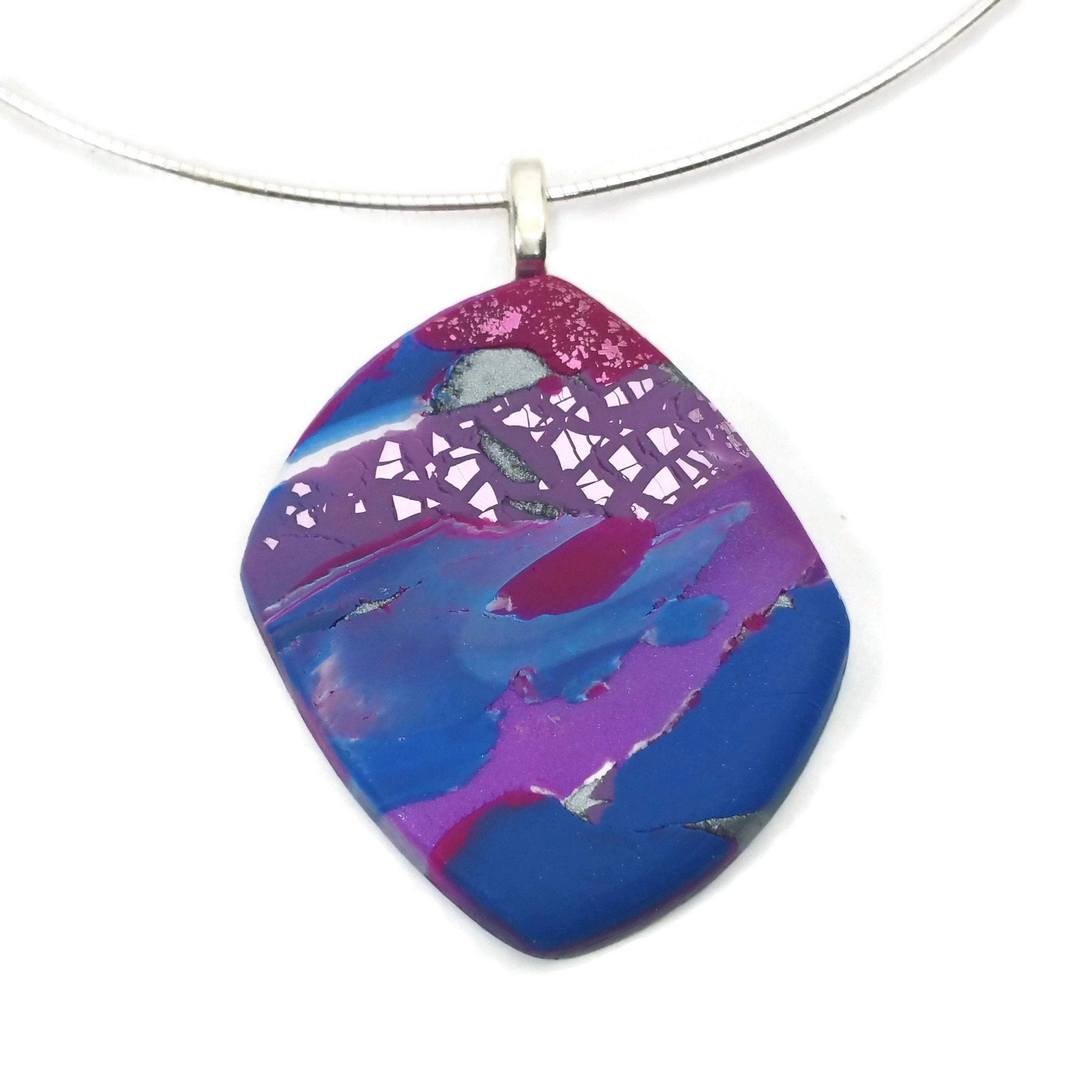Off Square Pendant - Shades of Blue