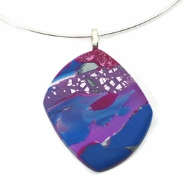Off Square Pendant - Shades of Blue