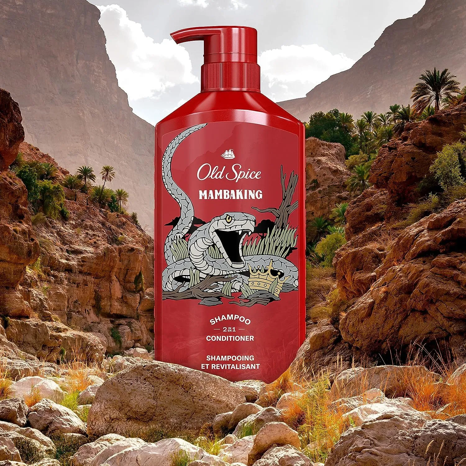 Old Spice MambaKing 2-in-1 Shampoo and Conditioner Set for Men, Healthier, Fuller, More Moisturized Looking Hair, 21.9 Fl Oz Each, Twin Pack