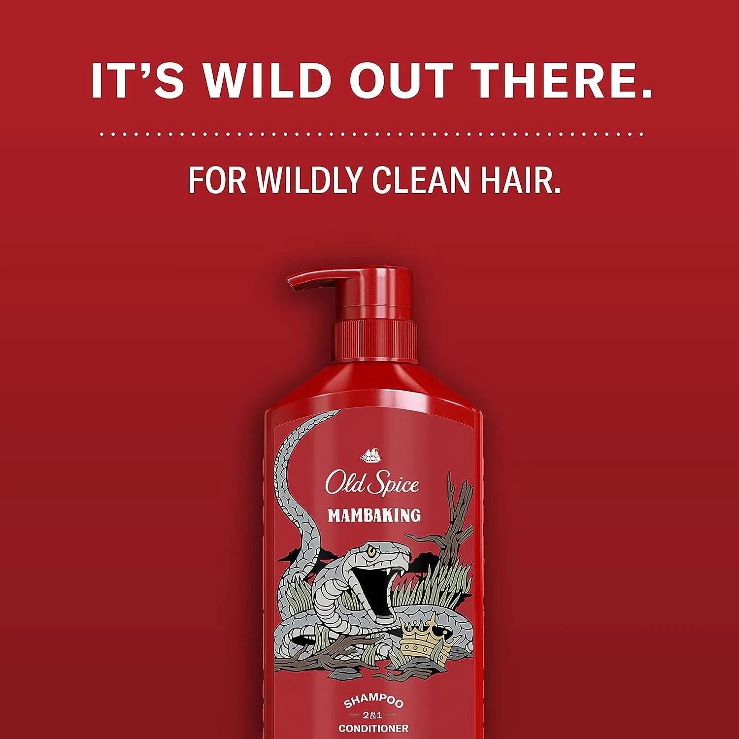 Old Spice MambaKing 2-in-1 Shampoo and Conditioner Set for Men, Healthier, Fuller, More Moisturized Looking Hair, 21.9 Fl Oz Each, Twin Pack