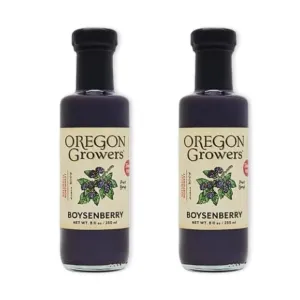 Oregon Growers Boysenberry Syrup - Boysenberry Syrup For Pancake, Syrup For Pancakes And Waffles, Berry Syrup For Pancakes And Waffles, Flavored Syrup For Pancakes - 8 Oz (Pack of 2)