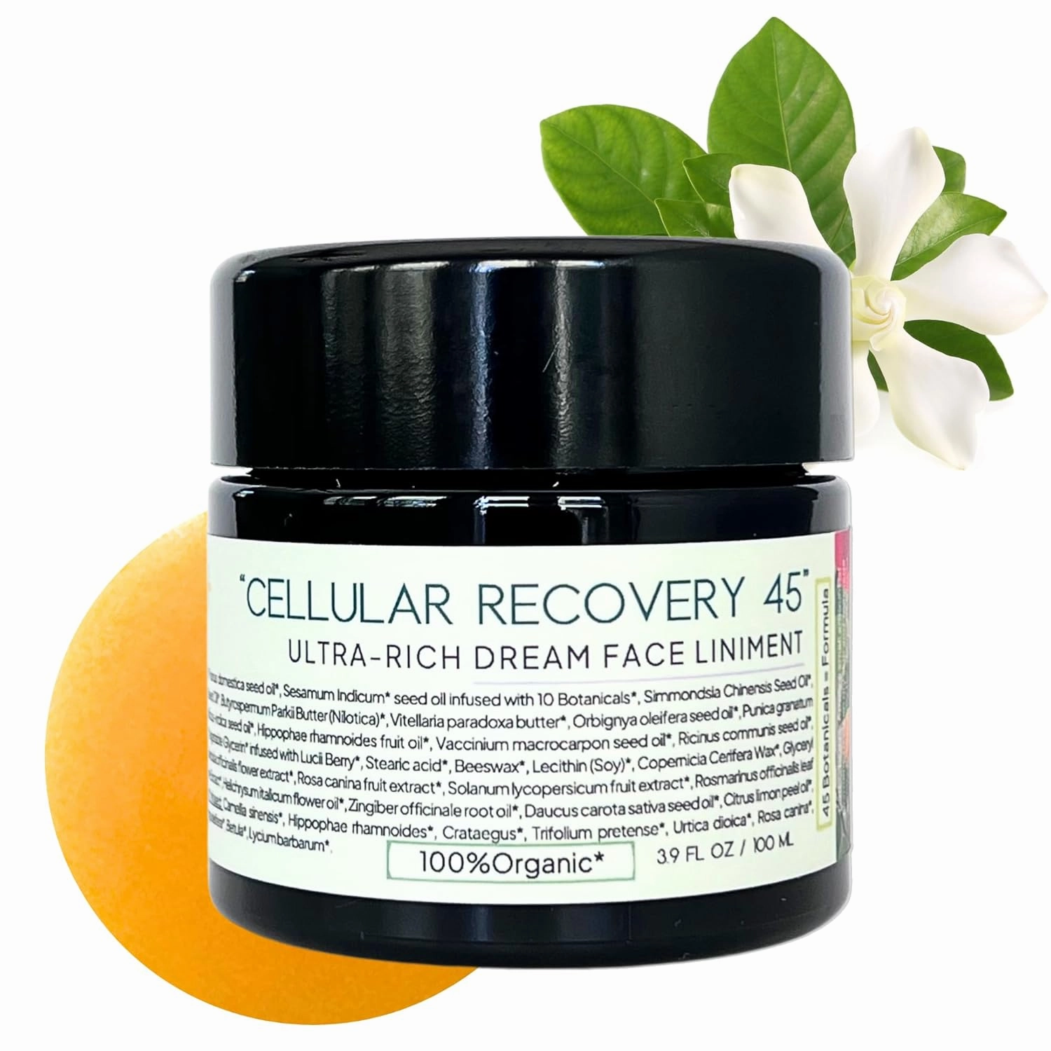 ORGANIC28 . 100% Organic Ultra-Rich Dream Face Cream/Liniment / 2 X Size – USA Made.45 Botanicals. Defying The Sign of Age. Rejuvenating Face Moisturizer. Jasmin  Aromatherapy. 3.9 Fl. Oz.