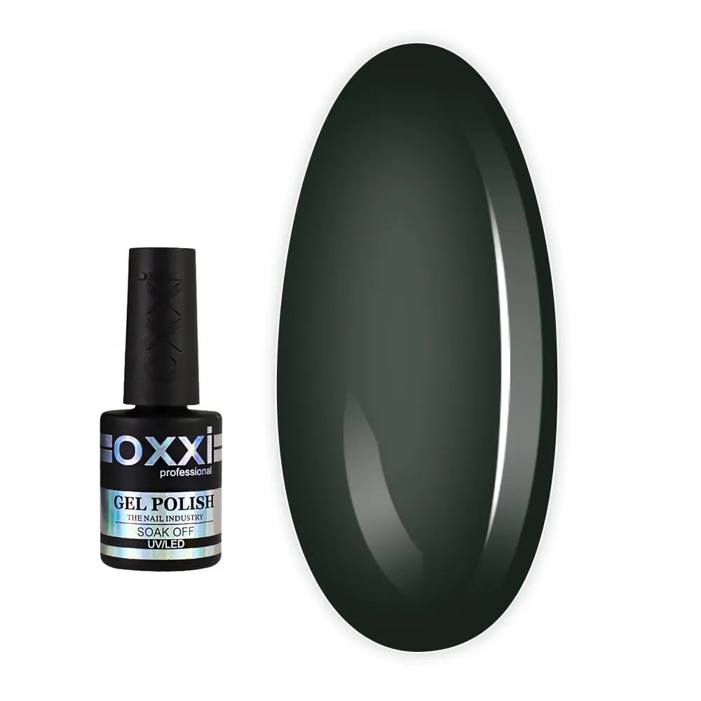 Oxxi Professional Gel Color 10ml. Part 6 (296-340) Nail Polish French, Red, Blue, Purple, Pink, Lilac, Glitter Led Uv Soak Off, Nail Art Diy, Home manicure (Gel Polish 296 (dark green))