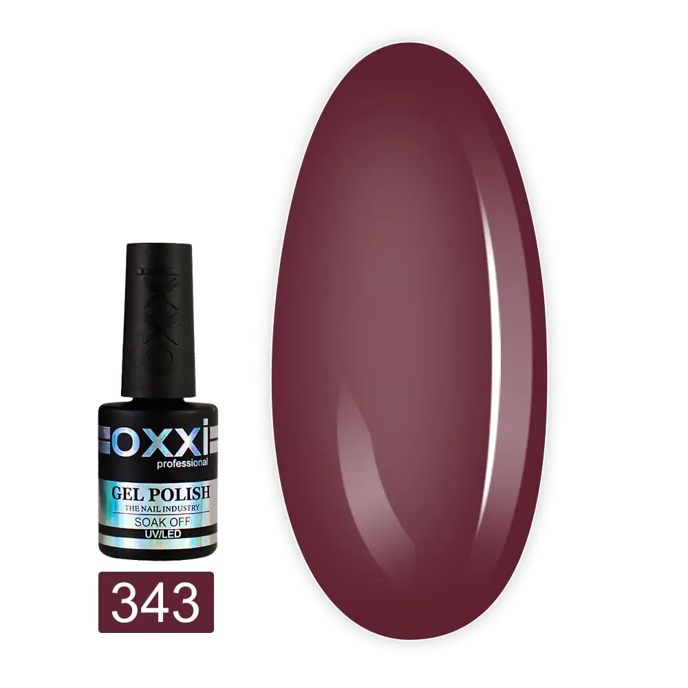 Oxxi Professional Gel Color 10ml. Part 7 (341-375) Nail Polish French, Yellow Blue, Purple, Pink, Lilac, Glitter Led Uv Soak Off, Nail Art Diy, Home manicure (Gel Polish 343 (marsala))