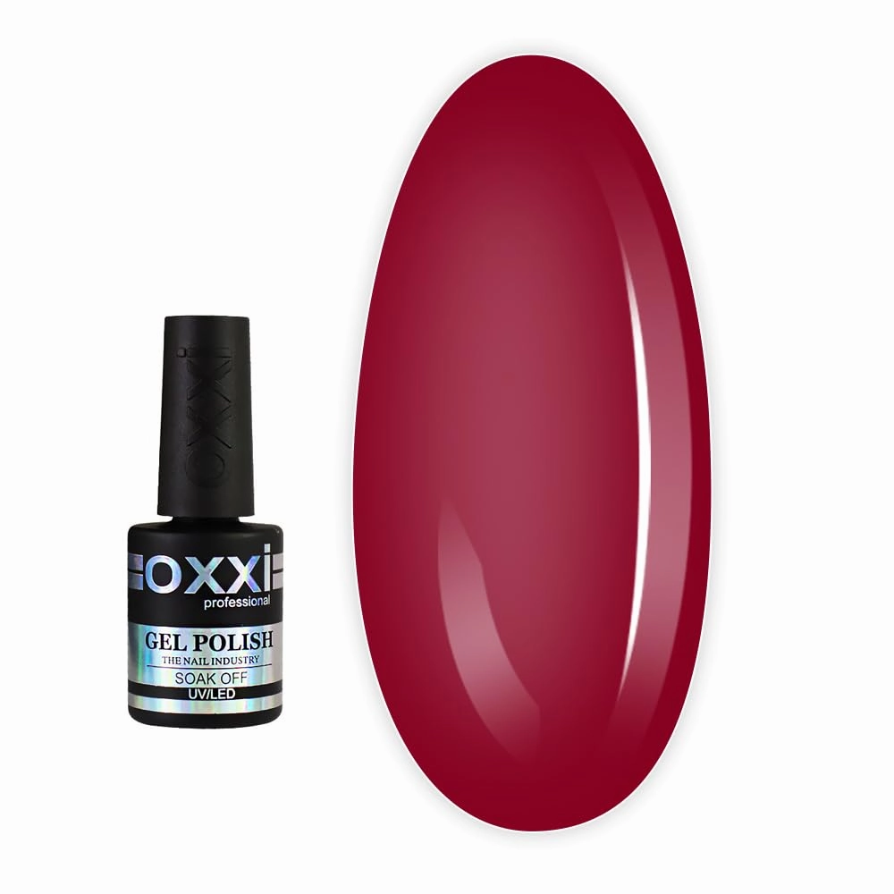 Oxxi Professional Gel Color 10ml. Part 6 (296-340) Nail Polish French, Red, Blue, Purple, Pink, Lilac, Glitter Led Uv Soak Off, Nail Art Diy, Home manicure (Gel Polish 300 (cherry))