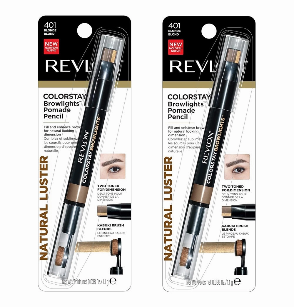 Pack of 2 Revlon Colorstay Browlights Pomade Pencil, Blonde 401
