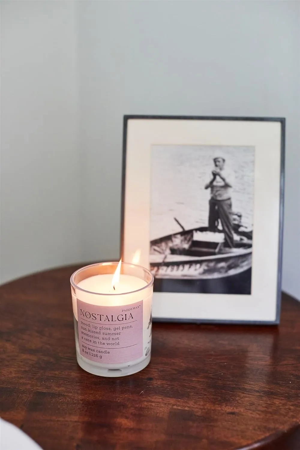 Paddywax Scented Candles Mood Collection Fragrant Boxed Candle in Glass Vessel, 8-Ounce, Nostalgia