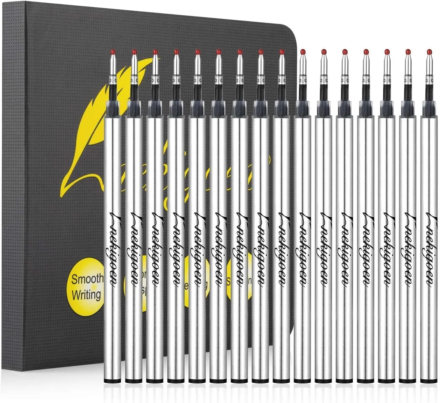 Parker Compatible Rollerball Pen Refills Work for Most Brands Pens with Smooth Writing, Waterman Compatible Rollerball Pen Refills Standard Size Pens Fine Point 0.7mm Pack of 15 (Blue Ink)