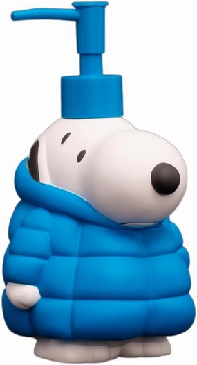 Peanuts Snoopy Puffer Coat Holiday Christmas Soap/Lotion/Hand Sanitizer Resin Pump Dispenser, 17.24 Ounces, (Officially Licensed Product) by Franco Collectibles