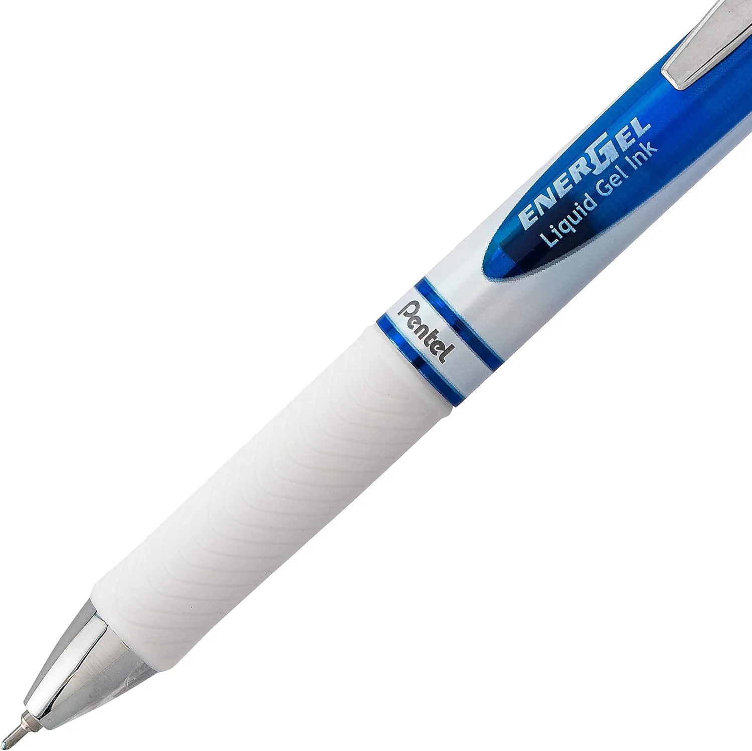 Pentel EnerGel RTX Pearl Retractable Liquid Gel Pen, (0.7mm) Medium Line, Needle Tip, Blue Ink, 12 pack (BLN77PW-C)