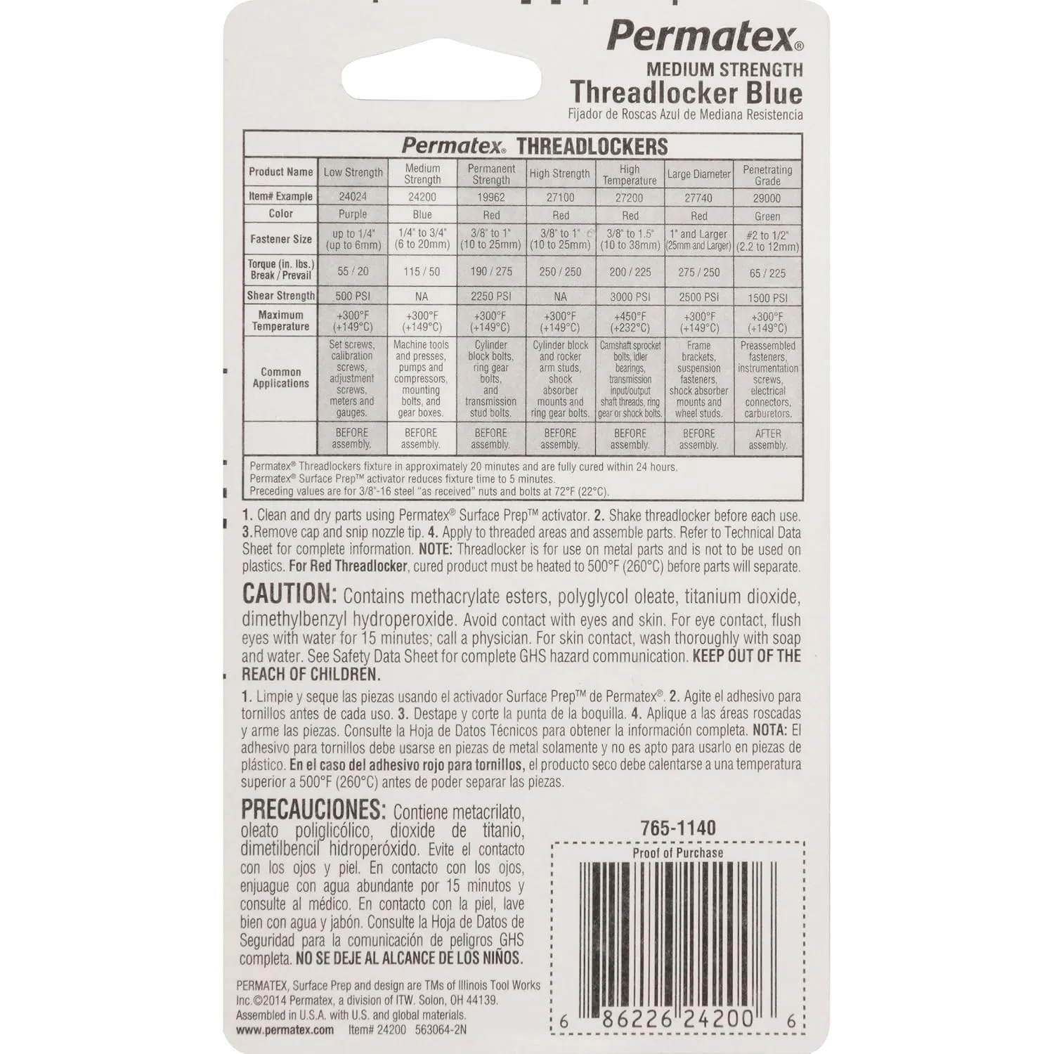 Permatex 24200-12PK Threadlocker Blue Medium Strength,Thread Lock & Screw Glue for Bolts Nuts & Fasteners to Prevent Loosening & Corrosion, Removable w/ Hand Tools 6 ml Pack of 12