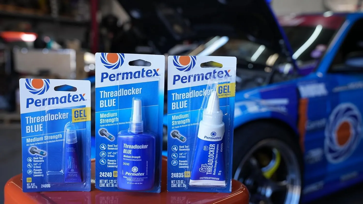 Permatex 24240 Threadlocker Blue Medium Strength,Thread Lock & Screw Glue for Bolts Nuts & Fasteners to Prevent Loosening & Corrosion, Removable with Hand Tools 36 ml