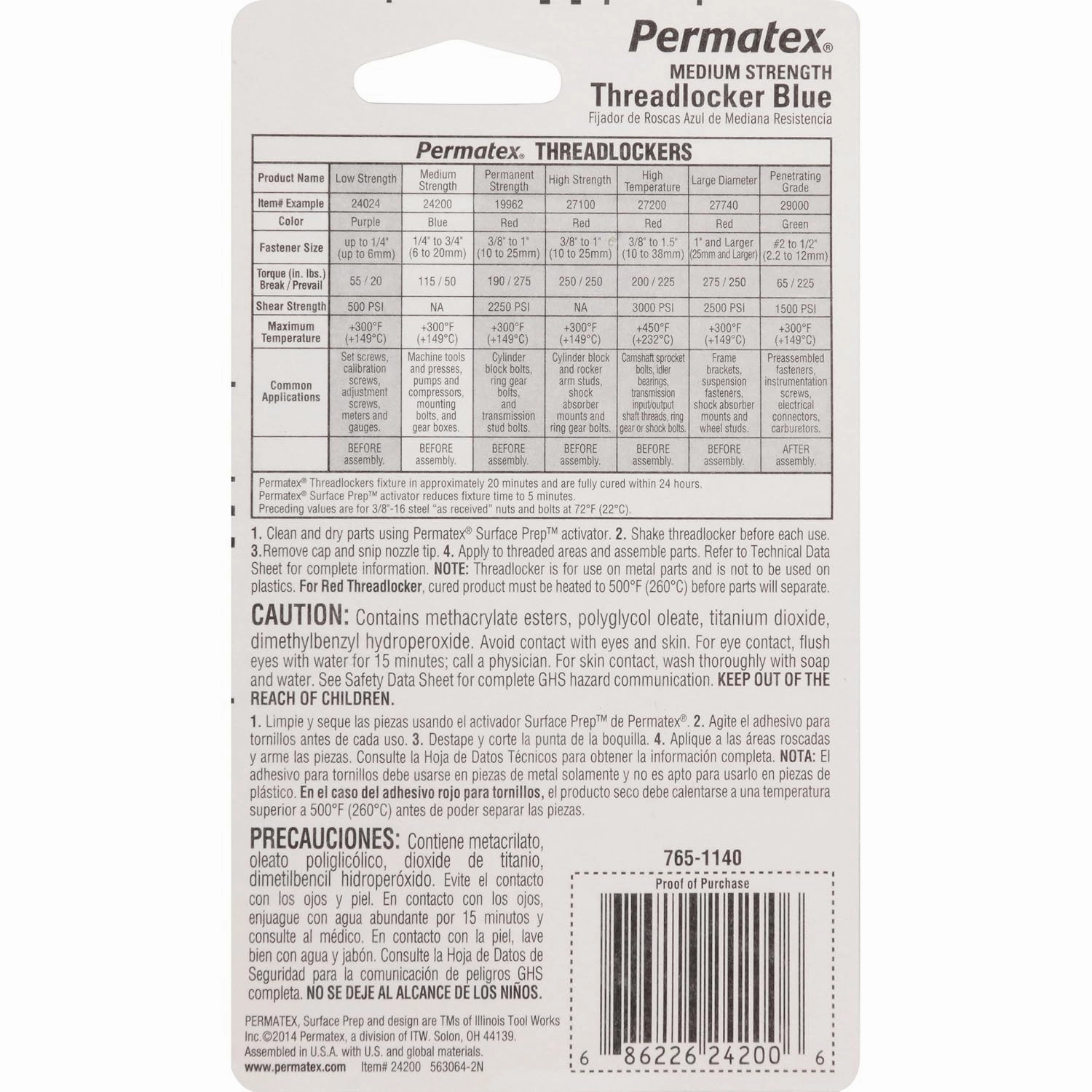 Permatex 24200-12PK Threadlocker Blue Medium Strength,Thread Lock & Screw Glue for Bolts Nuts & Fasteners to Prevent Loosening & Corrosion, Removable w/ Hand Tools 6 ml Pack of 12