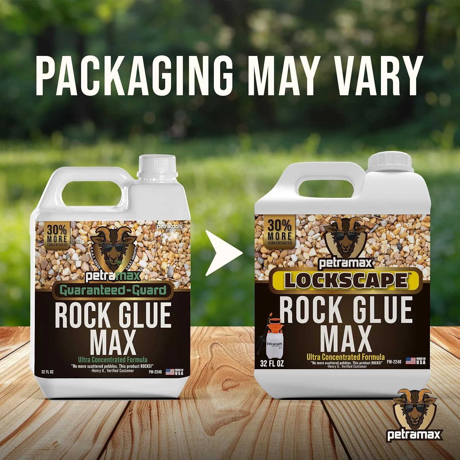 Petra Max Rock Glue for Landscaping, 32 Ounce - Ground Coverage & Pet Safe Mulch Glue for Rocks - Lockdown Gravel/Pebbles/Stones - Sticky Clear Gravel Binder & Decomposed Granite Stabilizer (50 Sq Ft)