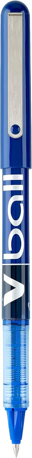 Pilot VBall Liquid Ink Rolling Ball Stick Pens, Extra Fine Point, Blue Ink, 12-Pack (35201)