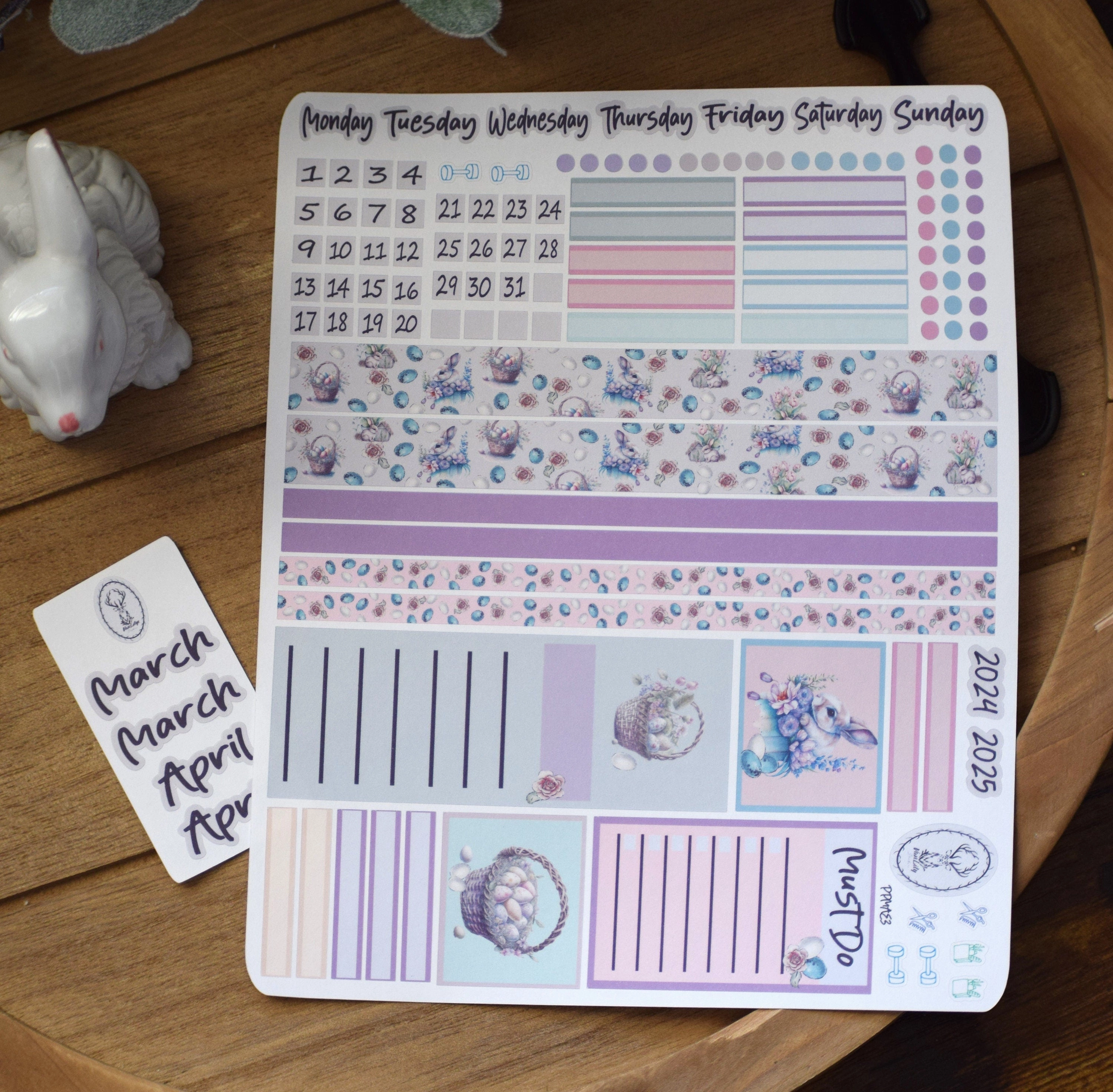 Plum Paper 7x9 MAE Weekly Planner Sticker Kit #3, Easter