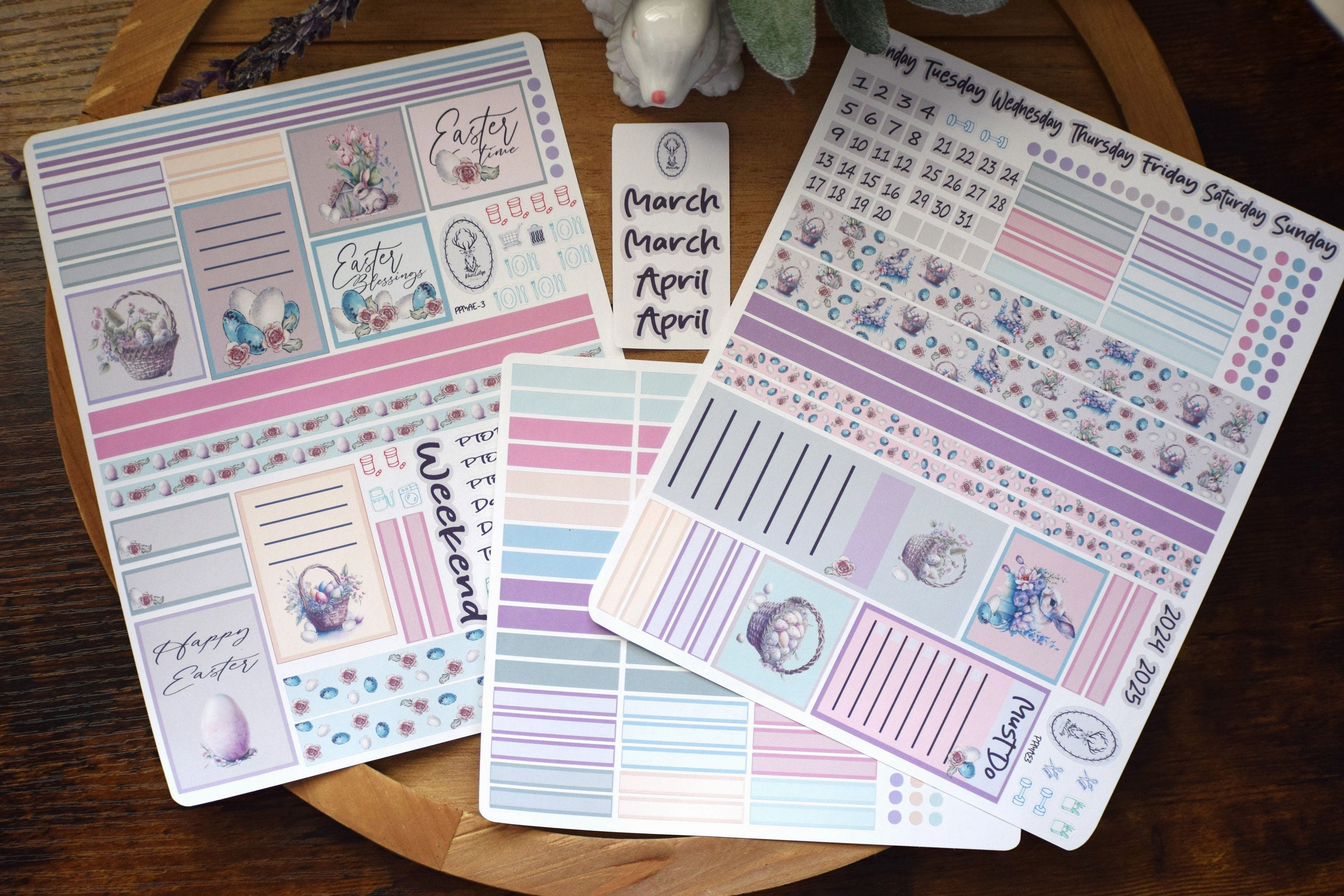 Plum Paper 7x9 MAE Weekly Planner Sticker Kit #3, Easter