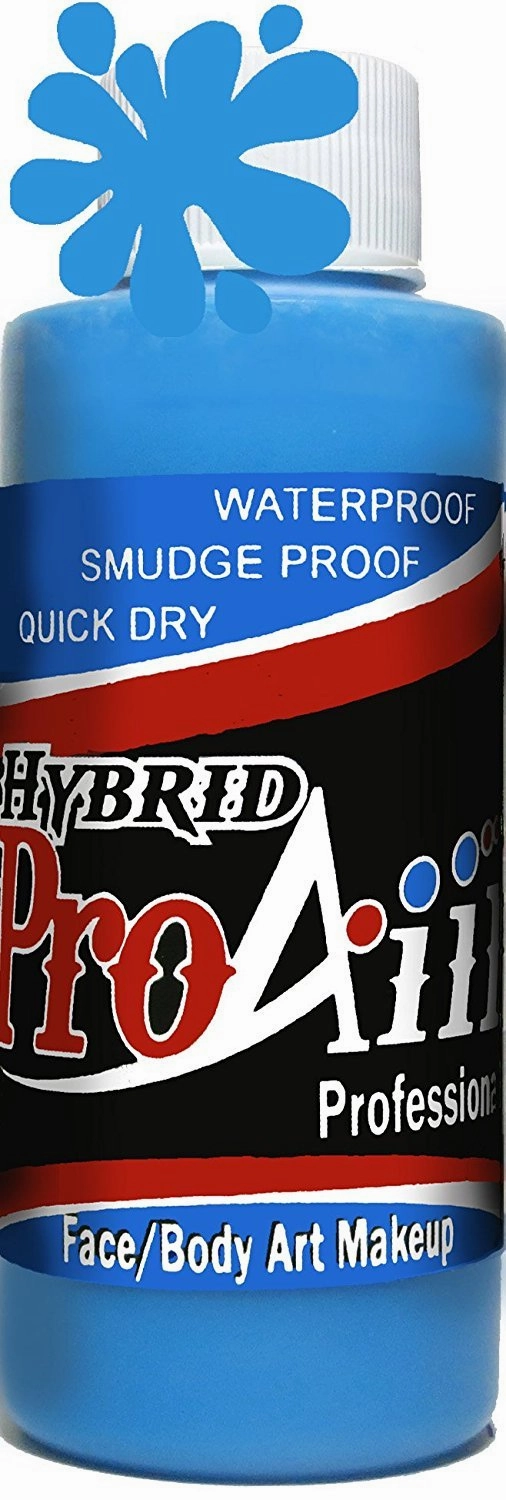 ProAiir Face and Body Painting Makeup - 4oz (120ml) Electric Blue