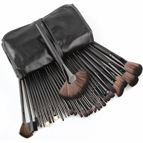 Professional 32pcs Black Makeup Brushes Set Powder Blusher Contour