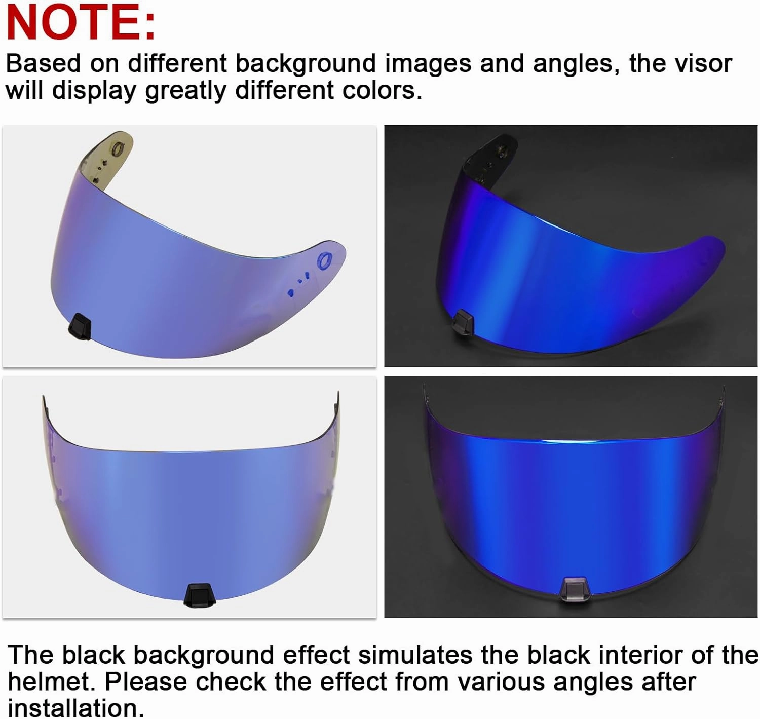 PSLER Helmet Visor for R420 - R420 Helmet Visor Helmet Face Shield Helmet Accessories Replacement for R420,Deep Blue