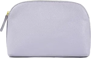 Pu Leather Makeup Bag for Purse, Cute Makeup Pouch Portable Beauty Bag for Traveling Cosmetic Organizer for Women and Girls (Light Purple)
