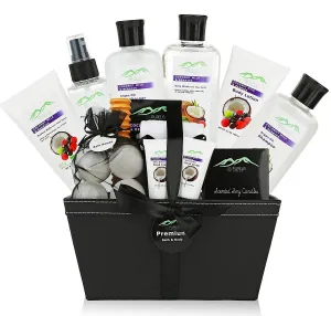Purelis Premium Bath & Body Gift Baskets. 18 PC Large Spa Bath Gift Baskets Women! Holiday Gift Baskets Women. Best Home Spa Baskets Women & Teens! Gift Baskets #1 Mom, Wife, Friends!…