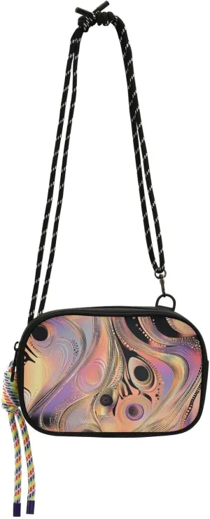 Purple-gold Irregular Fluid Sling Bags Crossbody Men Beauty with Adjustable Strap Women's Shoulder Handbags Have a meal bolsa para mujer