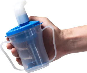 Regulating Drinking Cup,Choke Prevention Drinking Cup for Parkinson's and Dysphagia Etc,Thickened, Will not Crack Easily,Can Dispense 5cc or 10cc Liquid,Blue,Pack of 1