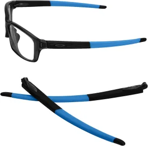 Replacement Temples Arms Legs Satin Black For Oakley Crosslink Pitch Glasses -Sky Blue