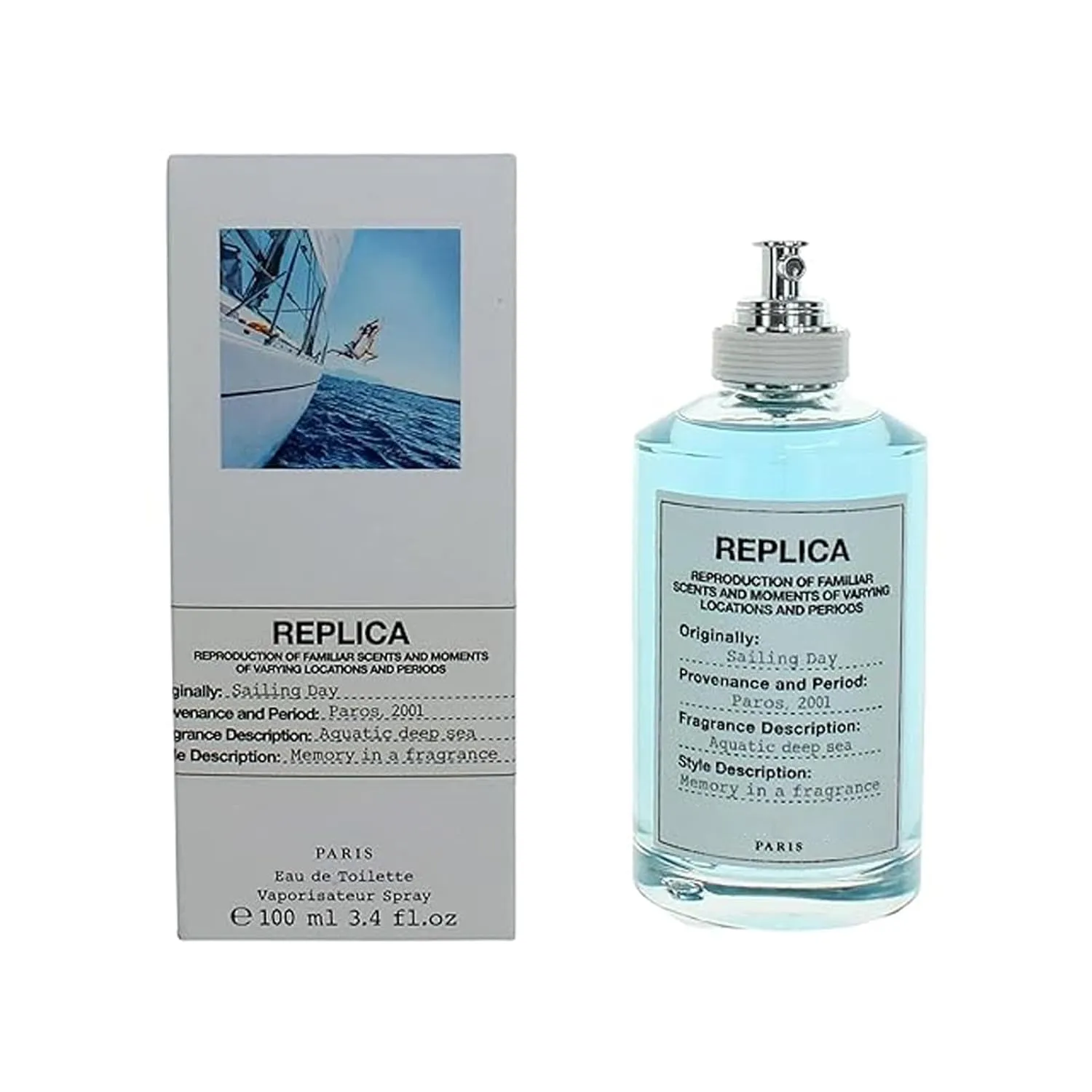 Replica Sailing Day Eau de Toilette for Unisex, 3.4 Ounce/100ml