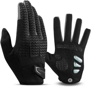 ROCKBROS Winter Cycling Gloves Winter Bike Gloves with Full Finger Windproof Anti-Slip Thermal Gloves for Cycling,Biking,Running Blue